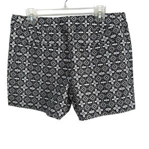 Banana Republic Black and White Patterned Shorts